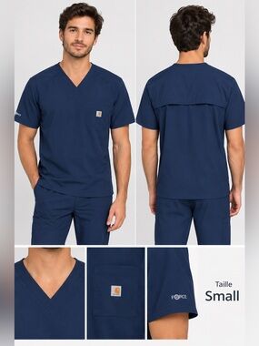 Force1 Men's Dark Blue Work Shirt